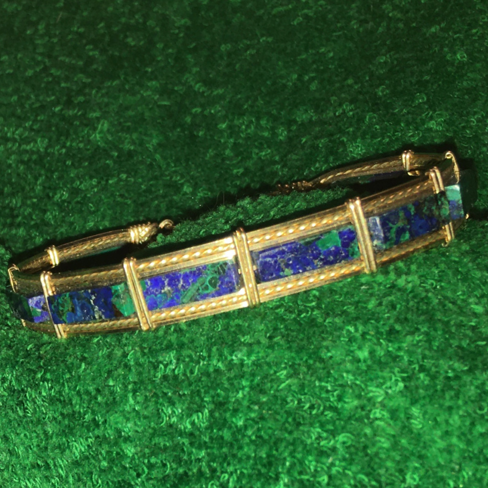 NEW~ Handcrafted bracelet with Azurite Stones